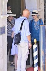 JANE FONDA and CANDICE BERGEN Board a Taxi Boat in Venice 07/10/2022