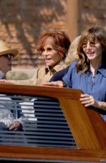 JANE FONDA, DIANE KEATON, CANDICE BERGEN and MARY STEENBURGEN  on the Set of Book Club 2 in Venice 07/11/2022