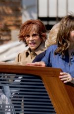 JANE FONDA, DIANE KEATON, CANDICE BERGEN and MARY STEENBURGEN  on the Set of Book Club 2 in Venice 07/11/2022