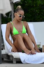 JASMINE SANDERS in Bikini at a Pool in Miami 07/22/2022