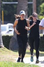 JENNIFER GARNER Out Jogging with Friends in Santa Monica 07/21/2022