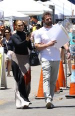 JENNIFER LOPEZ and Bean Affleck Shopping at Melrose Trading Post in Los Angeles 07/03/2022