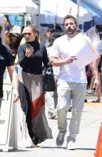 JENNIFER LOPEZ and Bean Affleck Shopping at Melrose Trading Post in Los Angeles 07/03/2022