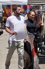 JENNIFER LOPEZ and Bean Affleck Shopping at Melrose Trading Post in Los Angeles 07/03/2022
