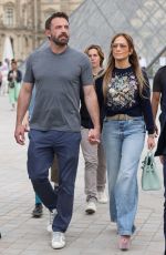 JENNIFER LOPEZ and Ben Affleck at Louvre Museum in Paris 07/26/2022