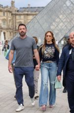 JENNIFER LOPEZ and Ben Affleck at Louvre Museum in Paris 07/26/2022