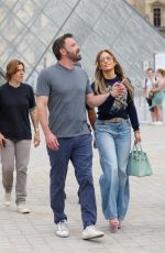 JENNIFER LOPEZ and Ben Affleck at Louvre Museum in Paris 07/26/2022