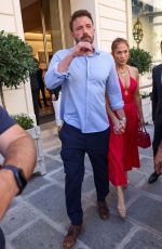JENNIFER LOPEZ and Ben Affleck Leaves a Dior Store in Paris 07/24/2022