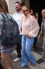 JENNIFER LOPEZ and Ben Affleck Leaves Costes Hotel in Paris 07/25/2022