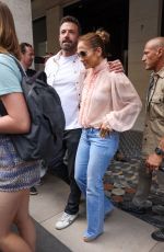 JENNIFER LOPEZ and Ben Affleck Leaves Costes Hotel in Paris 07/25/2022