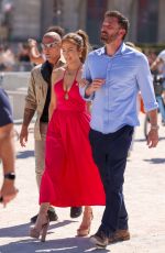 JENNIFER LOPEZ and Ben Sffleck are at Louvre Museum in Paris 07/24/2022