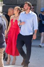 JENNIFER LOPEZ and Ben Sffleck are at Louvre Museum in Paris 07/24/2022