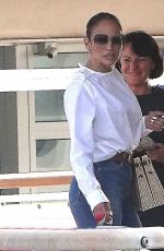 JENNIFER LOPEZ Arrives on a Boat in Naples 07/28/2022