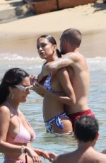 JESSICA AIDI and Marco Verratti at Principote Beach in Mykonos 07/01/2022