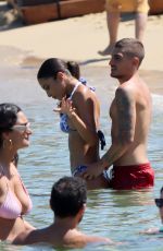 JESSICA AIDI and Marco Verratti at Principote Beach in Mykonos 07/01/2022