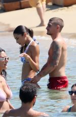 JESSICA AIDI and Marco Verratti at Principote Beach in Mykonos 07/01/2022