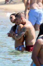 JESSICA AIDI and Marco Verratti at Principote Beach in Mykonos 07/01/2022