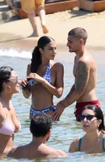 JESSICA AIDI and Marco Verratti at Principote Beach in Mykonos 07/01/2022