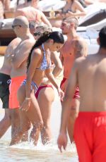 JESSICA AIDI and Marco Verratti at Principote Beach in Mykonos 07/01/2022
