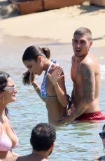 JESSICA AIDI and Marco Verratti at Principote Beach in Mykonos 07/01/2022