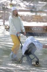 JESSICA HART Out with Her Baby at Griffith Park in Los Angeles 07/05/2022