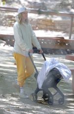 JESSICA HART Out with Her Baby at Griffith Park in Los Angeles 07/05/2022