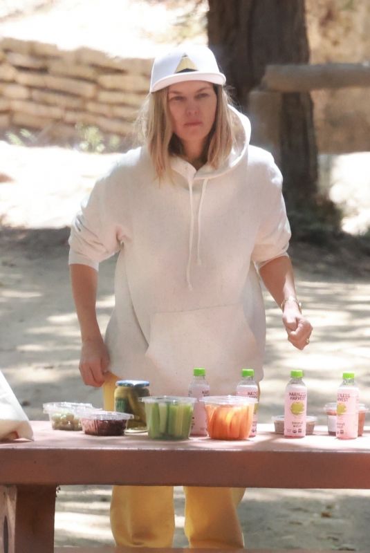 JESSICA HART Out with Her Baby at Griffith Park in Los Angeles 07/05/2022