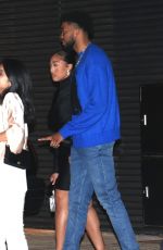 JORDYN WOODS and Karl Anthony Towns Out for Dinner at Nobu in Malibu 07/30/2022