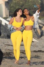 JOSEPHINE SKRIVER, JASMINE TOOKES, SARA SAMPAIO and KELSEY MERITT at a Photoshoot on the Beach in Malibu 07/20/2022