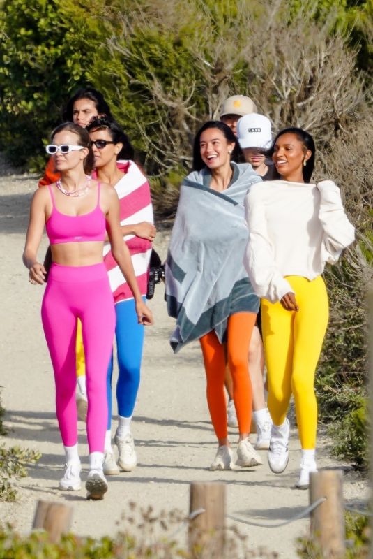 JOSEPHINE SKRIVER, JASMINE TOOKES, SARA SAMPAIO and KELSEY MERITT at a Photoshoot on the Beach in Malibu 07/20/2022