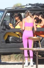 JOSEPHINE SKRIVER, JASMINE TOOKES, SARA SAMPAIO and KELSEY MERITT at a Photoshoot on the Beach in Malibu 07/20/2022