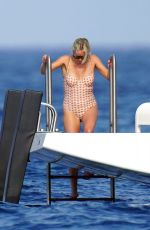 JULIA CAREY in Swimsuit at a Yacht in St-Tropez 07/15/2022