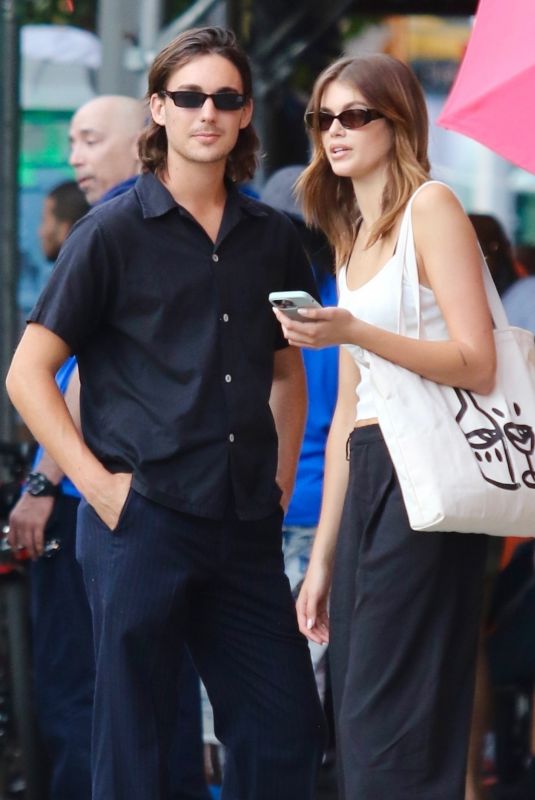 KAIA GERBER Out for Dinner with a Friend in New York 07/23/2022