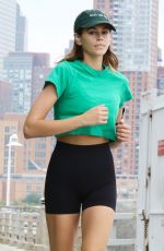 KAIA GERBER Out Jogging in New York 07/17/2022