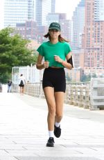 KAIA GERBER Out Jogging in New York 07/17/2022