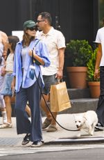 KAIA GERBER Out with Her Dog in New York 07/16/2022