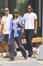 KAIA GERBER Out with Her Dog in New York 07/16/2022