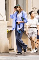 KAIA GERBER Out with Her Dog in New York 07/16/2022