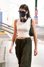 KAIA GERBER Out with Her Dog in New York 07/25/2022