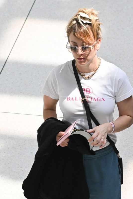 KALEY CUOCO at JFK Airport in New York 07/01/2022