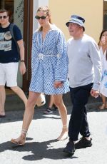 KARLIE KLOSS and David Geffen Out in Capri 07/29/2022