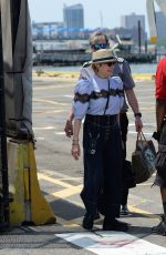 KATE CAPSHAW Arrives to New York Aboard a Helicopter 07/10/2022