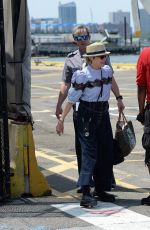 KATE CAPSHAW Arrives to New York Aboard a Helicopter 07/10/2022