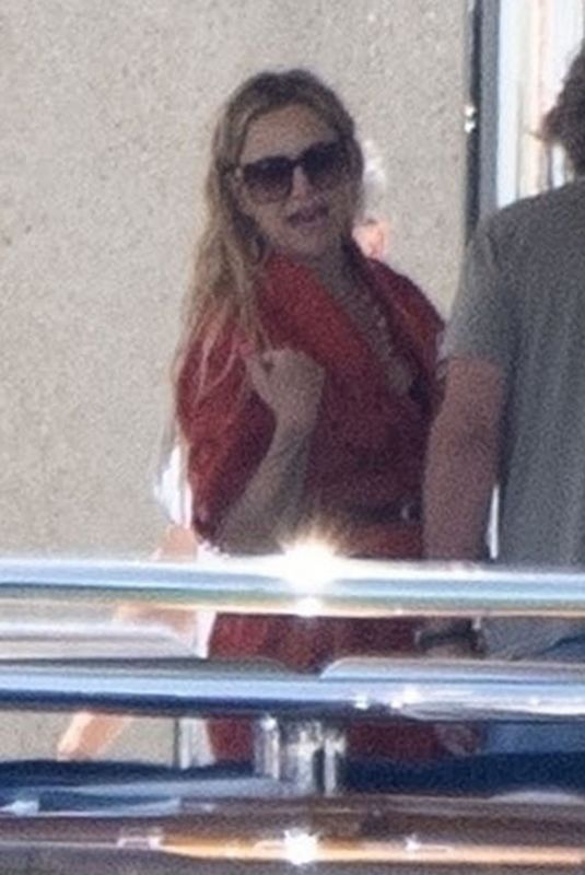 KATE HUDSON on a Yacht Out in Rome 07/08/2022