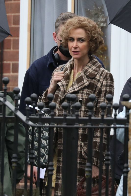 KATHERINE KELLY on the Set of The Long Shadow in Leeds 06/29/2022
