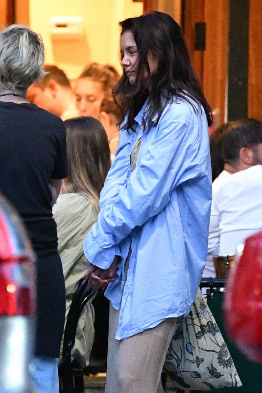 KATIE HOLMES at Bar Pitti with Friends in New York 07/08/2022