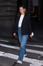 KATIE HOLMES Heading to Alone Together Q&A in New York 07/22/2022