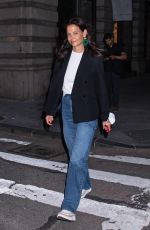 KATIE HOLMES Heading to Alone Together Q&A in New York 07/22/2022