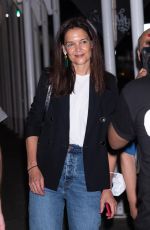 KATIE HOLMES Heading to Alone Together Q&A in New York 07/22/2022