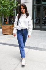 KATIE HOLMES Heading to Late Night with Seth Meyers in New York 07/20/2022